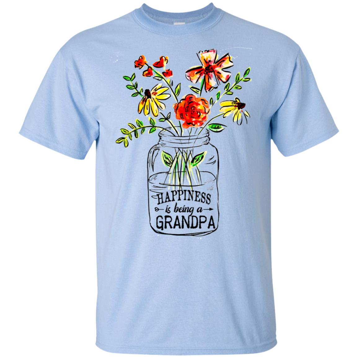 Happiness Is Being A Grandpa Flower T-Shirts, Hoodie, Tank
