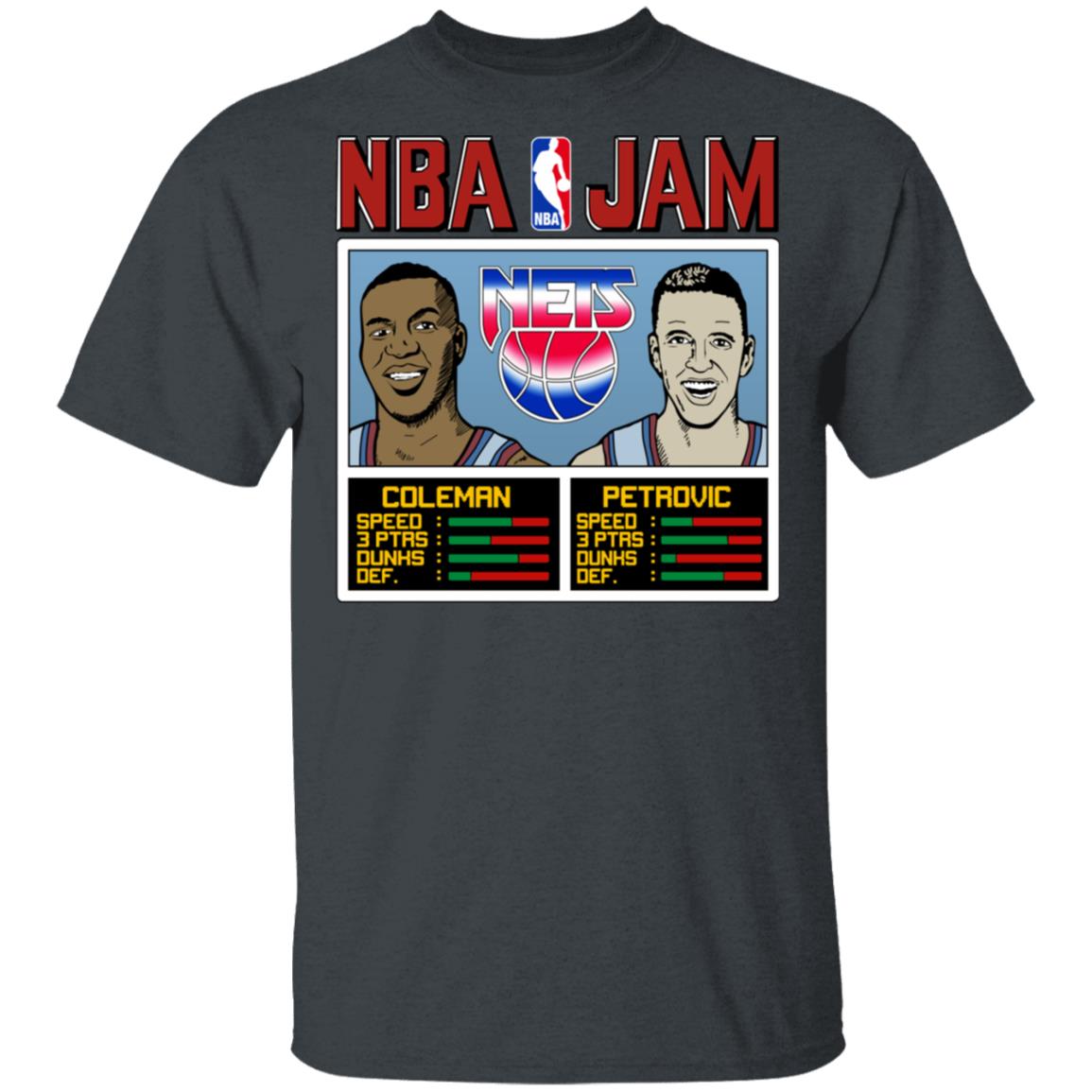 NBA Jam Nets Coleman And Petrovic Shirt, Hoodie, Tank
