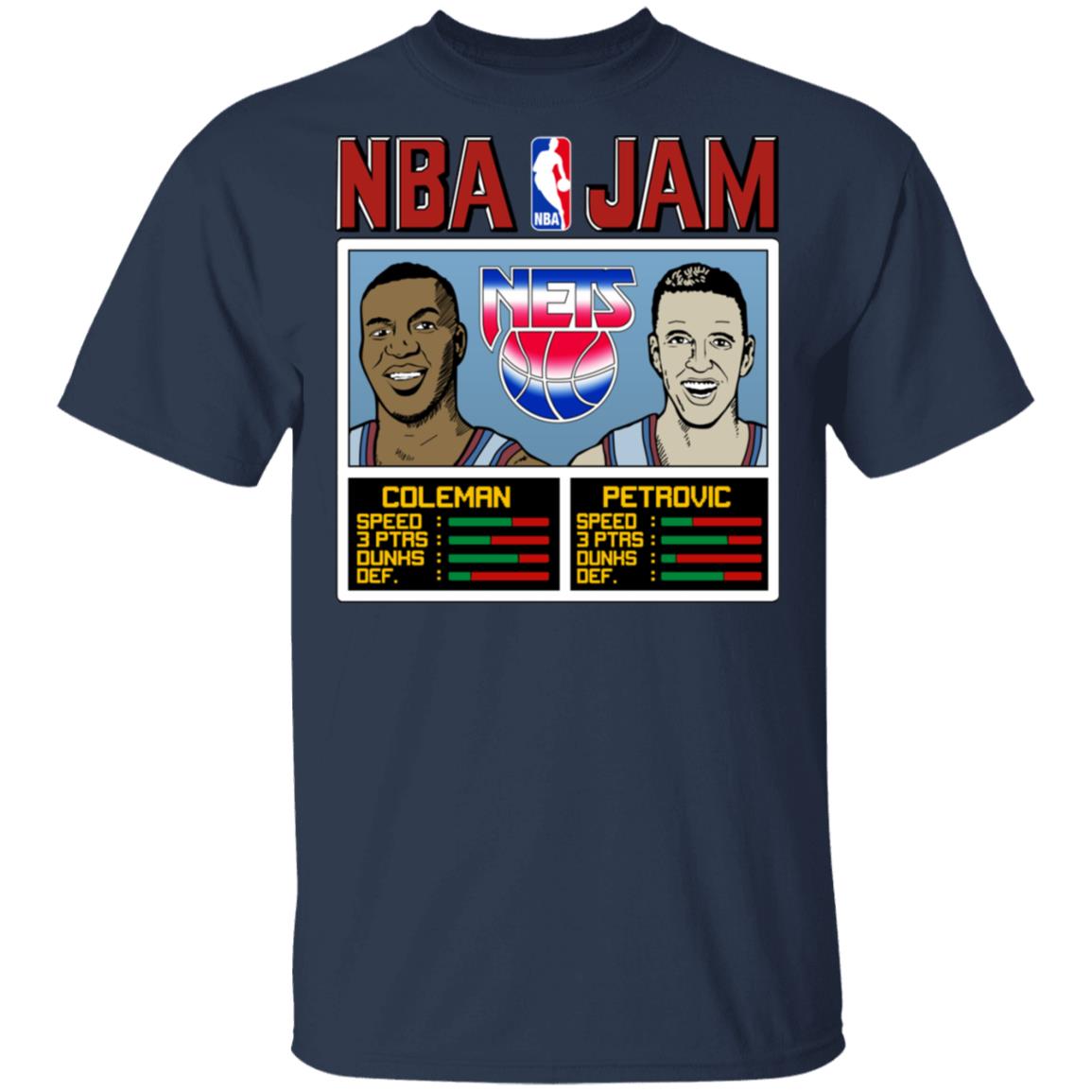 NBA Jam Nets Coleman And Petrovic Shirt, Hoodie, Tank