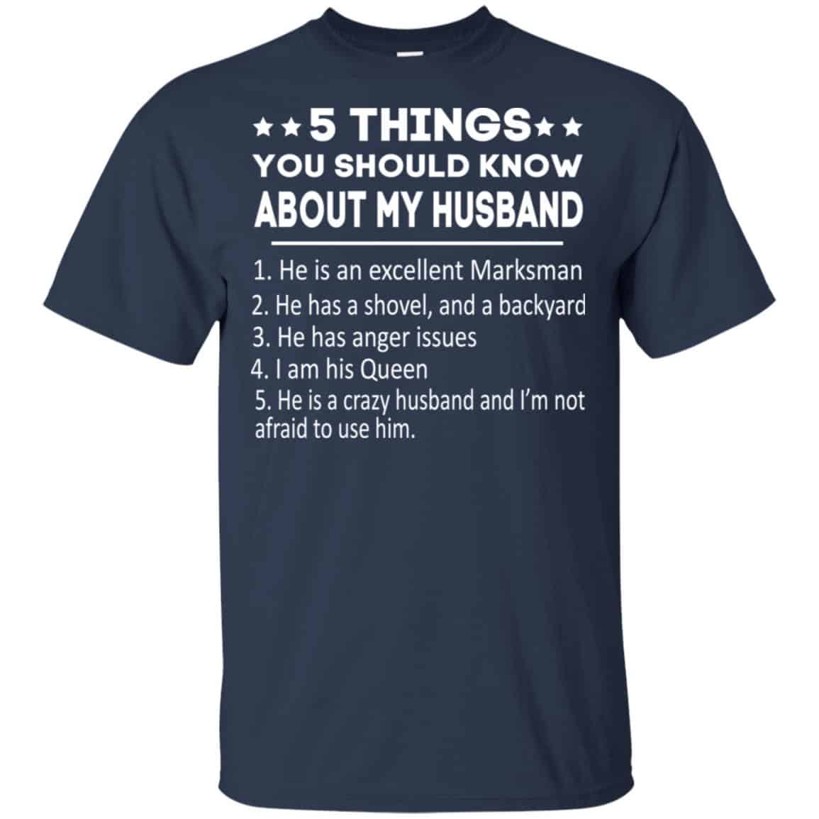 5 Things You Should Know About My Husband T-Shirts, Hoodie, Tank