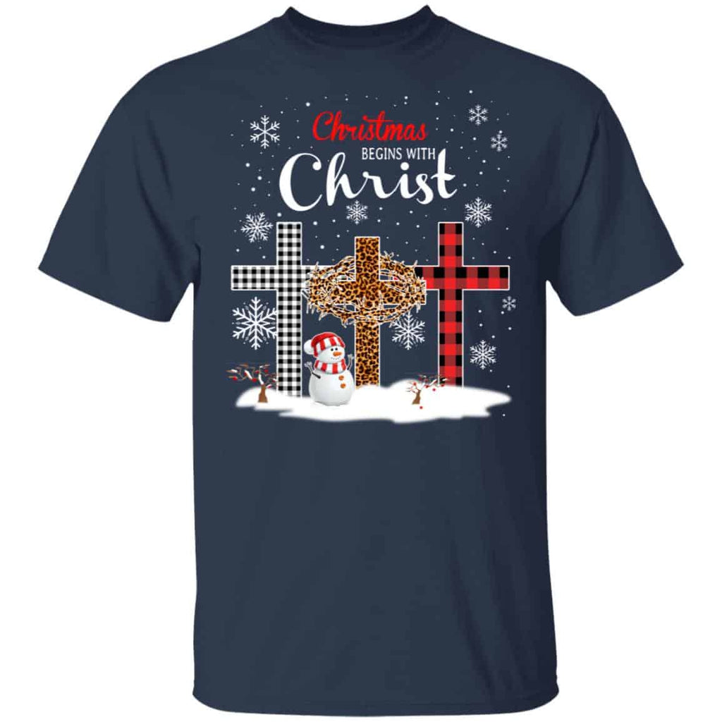 Christmas Begins With Christ Shirt, Hoodie, Tank
