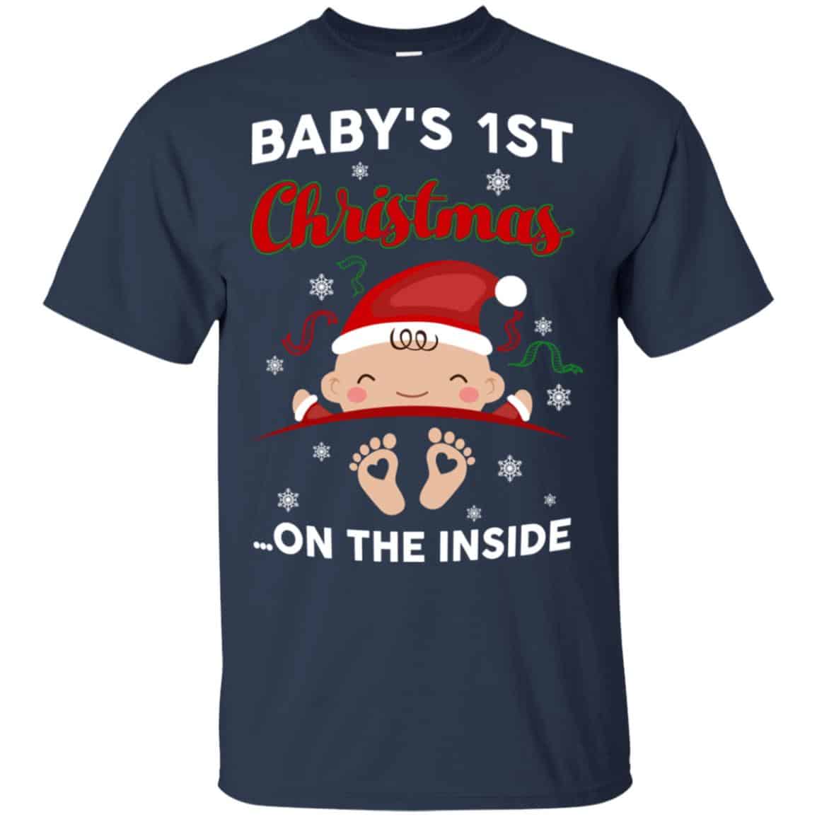 Baby’s 1st Christmas On The Inside Shirt, Hoodie, Tank