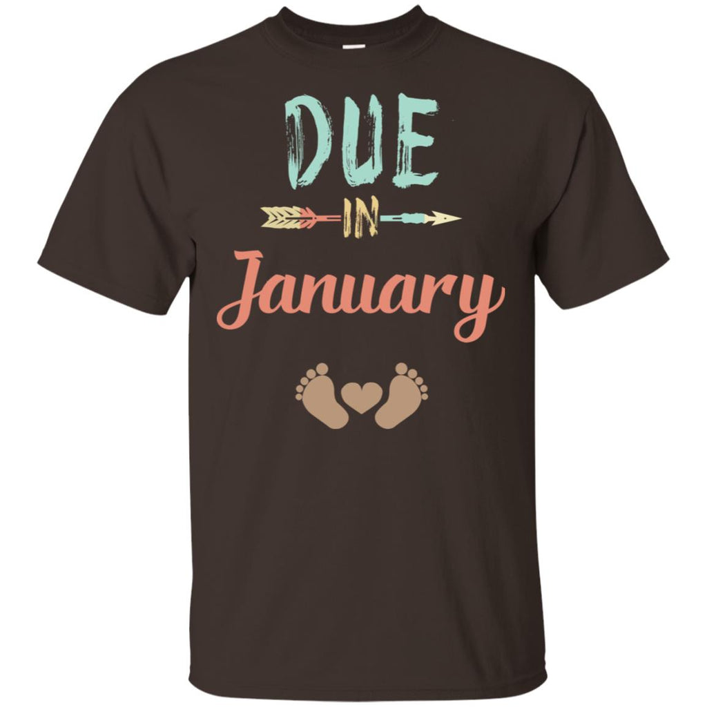 Due Date January Announcement Mommy Bump Pregnancy T-Shirts, Hoodie, Tank