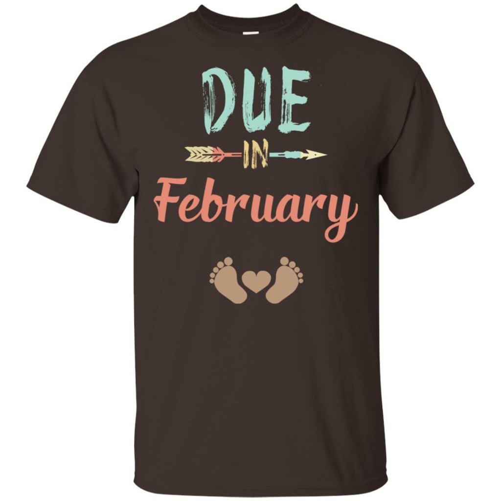 Due Date February Announcement Mommy Bump Pregnancy T-Shirts, Hoodie, Tank