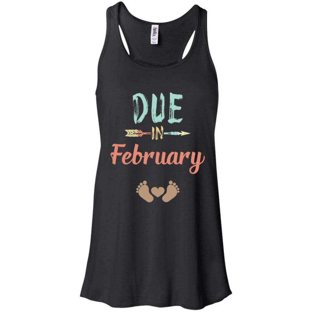 Due Date February Announcement Mommy Bump Pregnancy T-Shirts, Hoodie, Tank