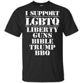 I Support LGBTQ Liberty Guns Bible Trump BBQ T-Shirts, Hoodie, Tank