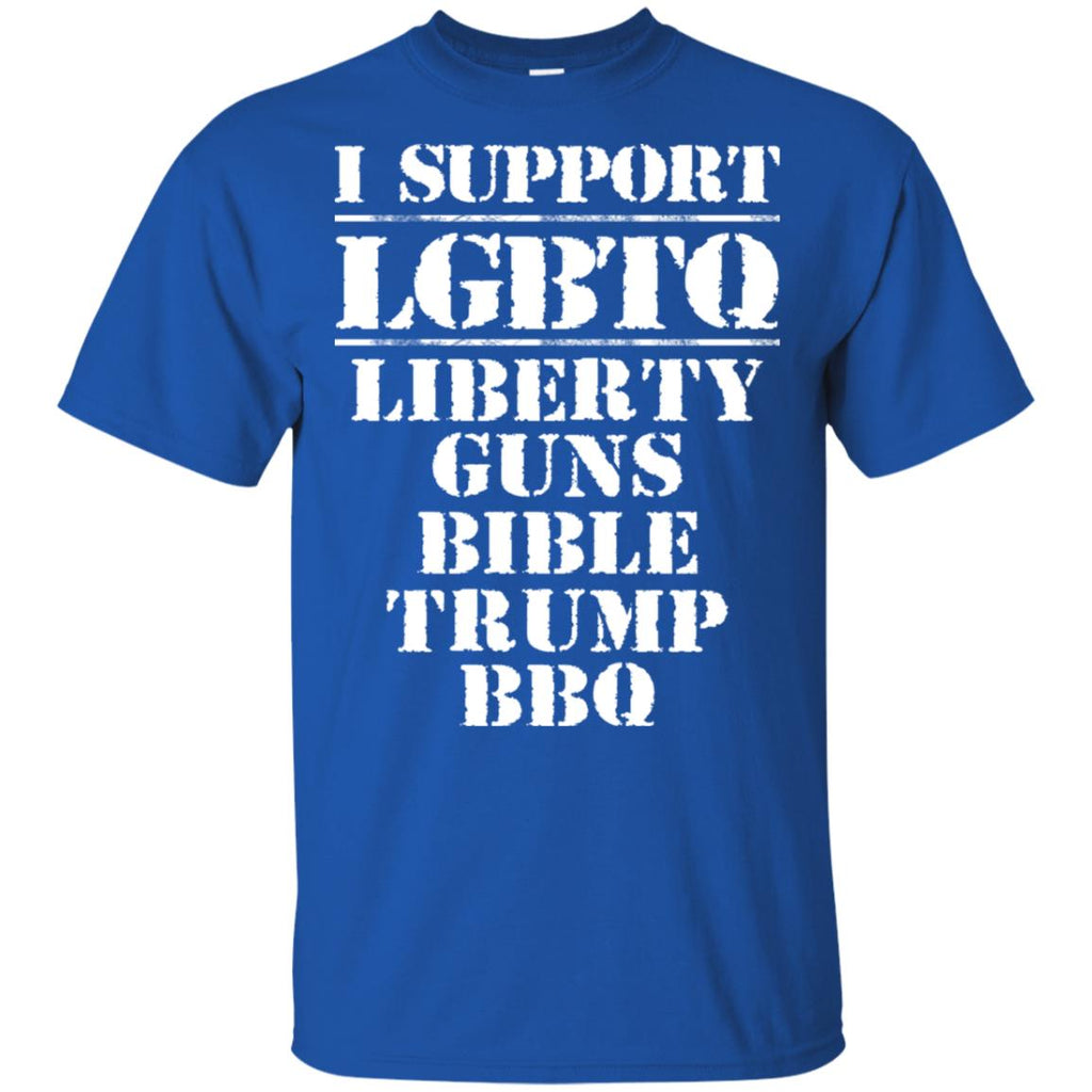 I Support LGBTQ Liberty Guns Bible Trump BBQ T-Shirts, Hoodie, Tank