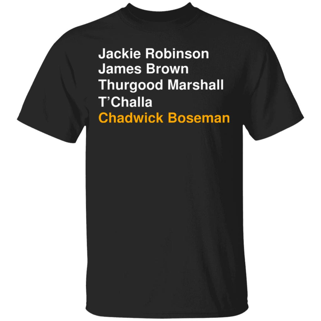 Jackie Robinson James Brown Thurgood Marshall T’Challa Chadwick Boseman Shirt, Hoodie, Tank