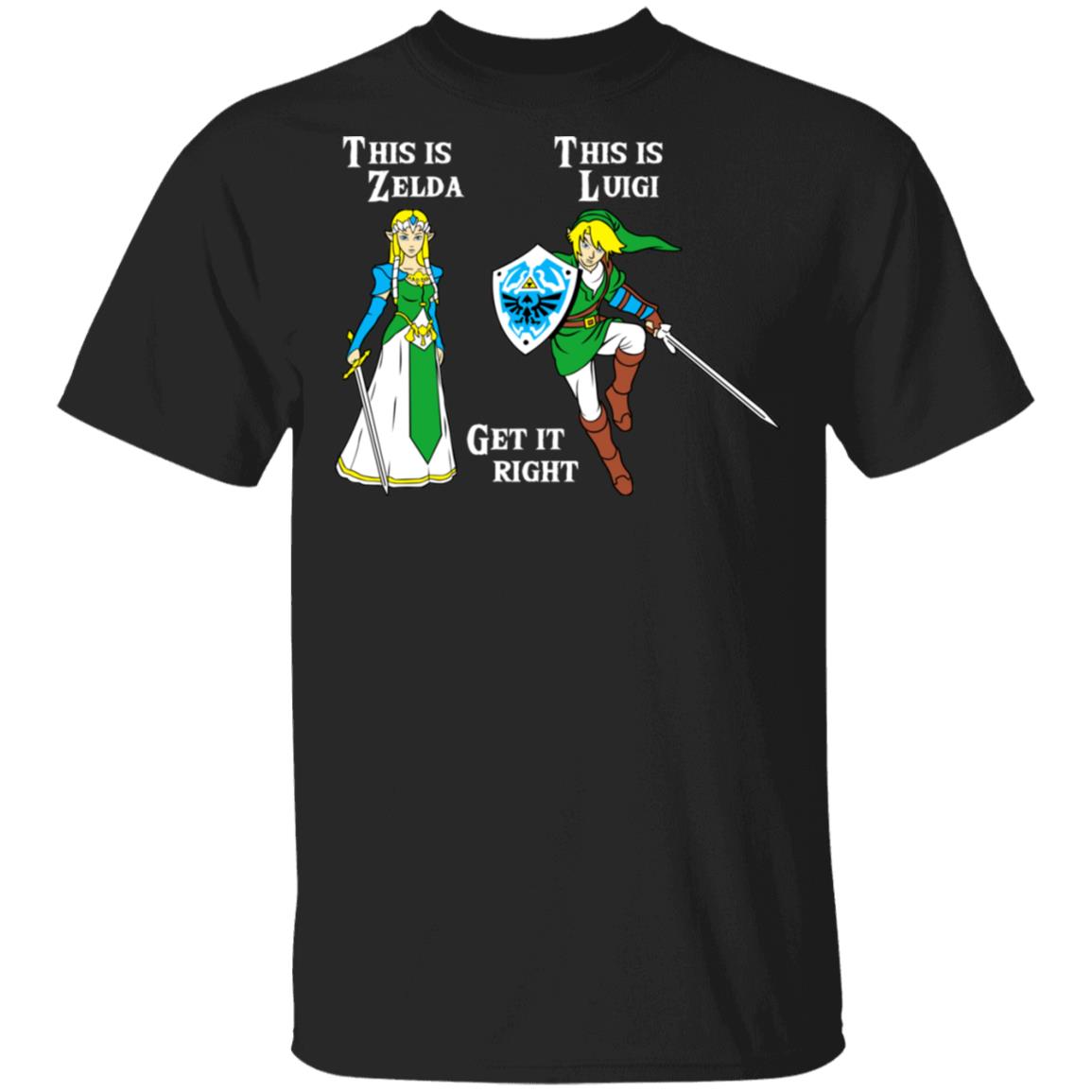 This Is Zelda This Is Luigi Get It Right Shirt, Hoodie, Tank