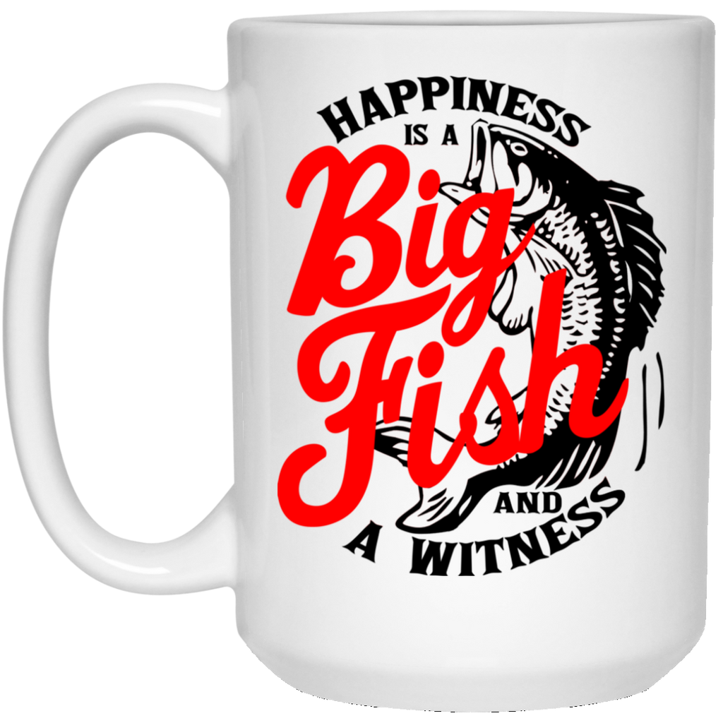 Happiness Is A Big Fish And A Witness Mug