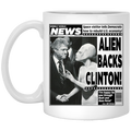 Vintage World News Alien Backs Clinton Mug