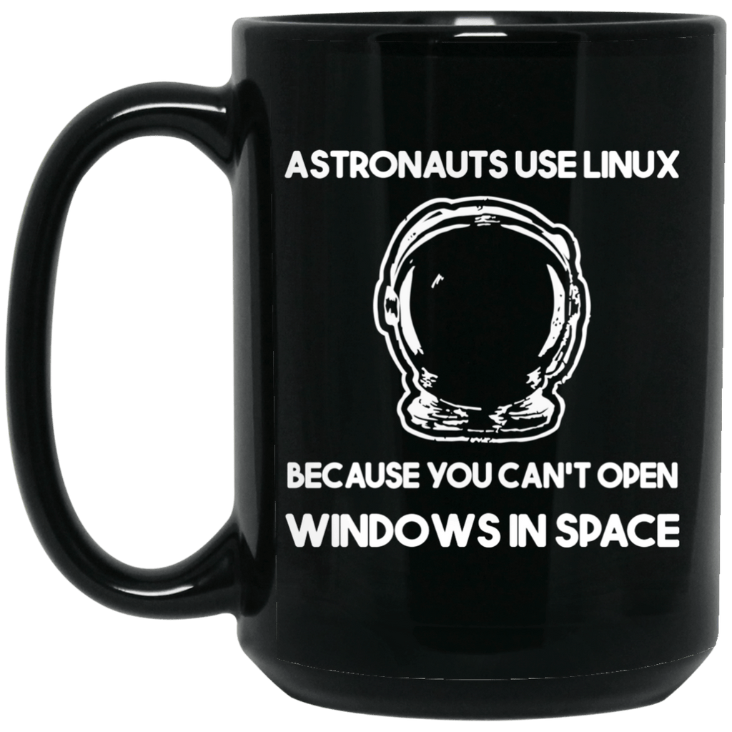 Astronauts Use Linux Because You Can’t Open Windows In Space Mug