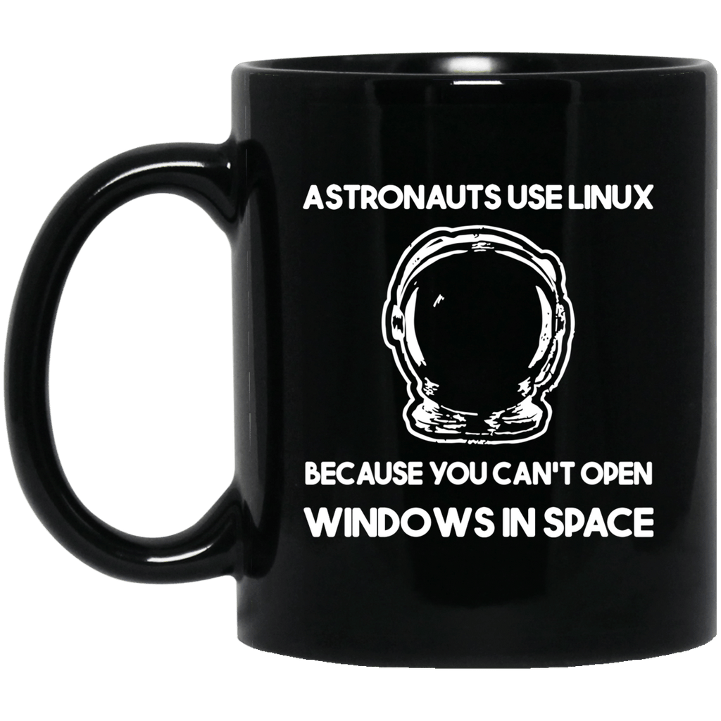 Astronauts Use Linux Because You Can’t Open Windows In Space Mug