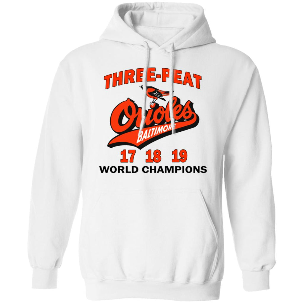 Three Peat Orioles Baltimore World Champions Shirt, Hoodie, Tank