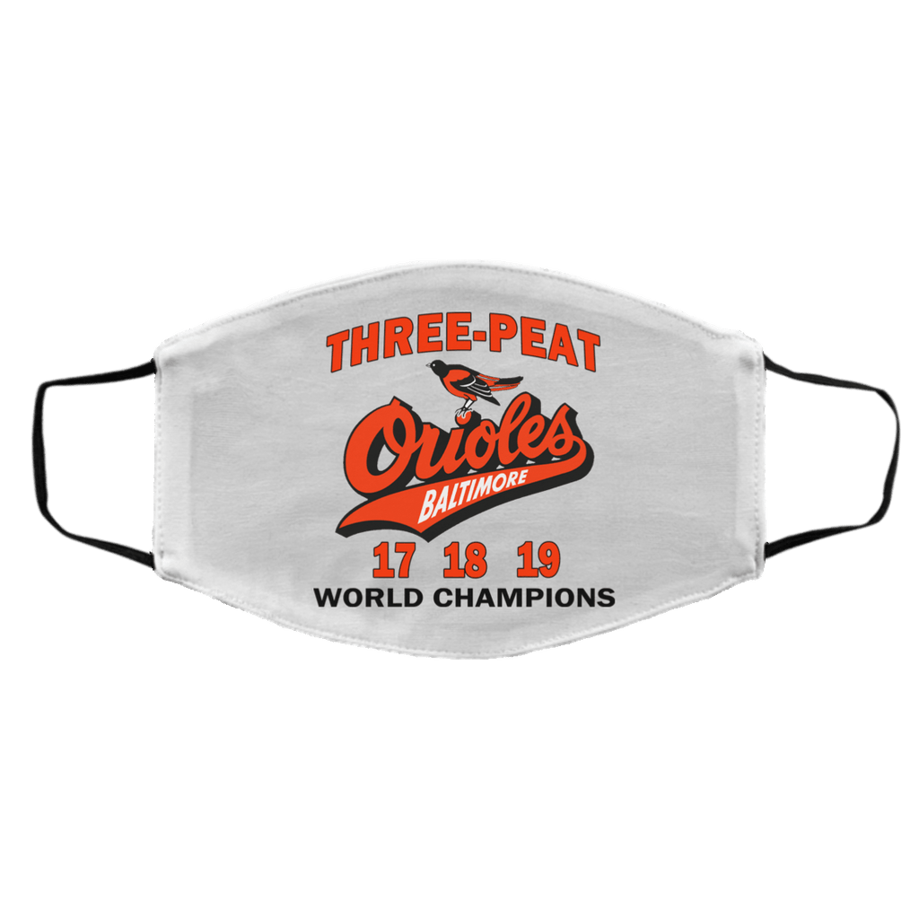 Three Peat Orioles Baltimore World Champions Face Mask