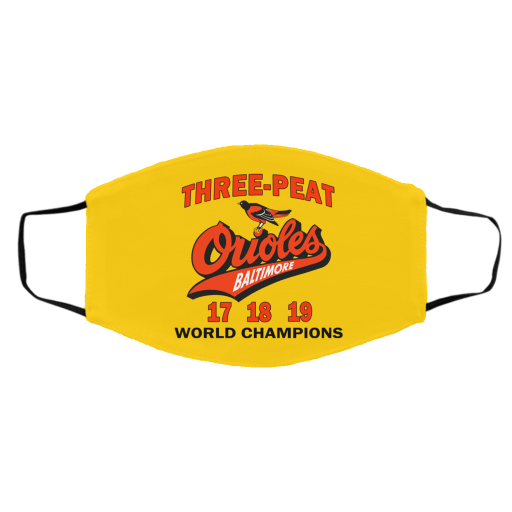 Three Peat Orioles Baltimore World Champions Face Mask