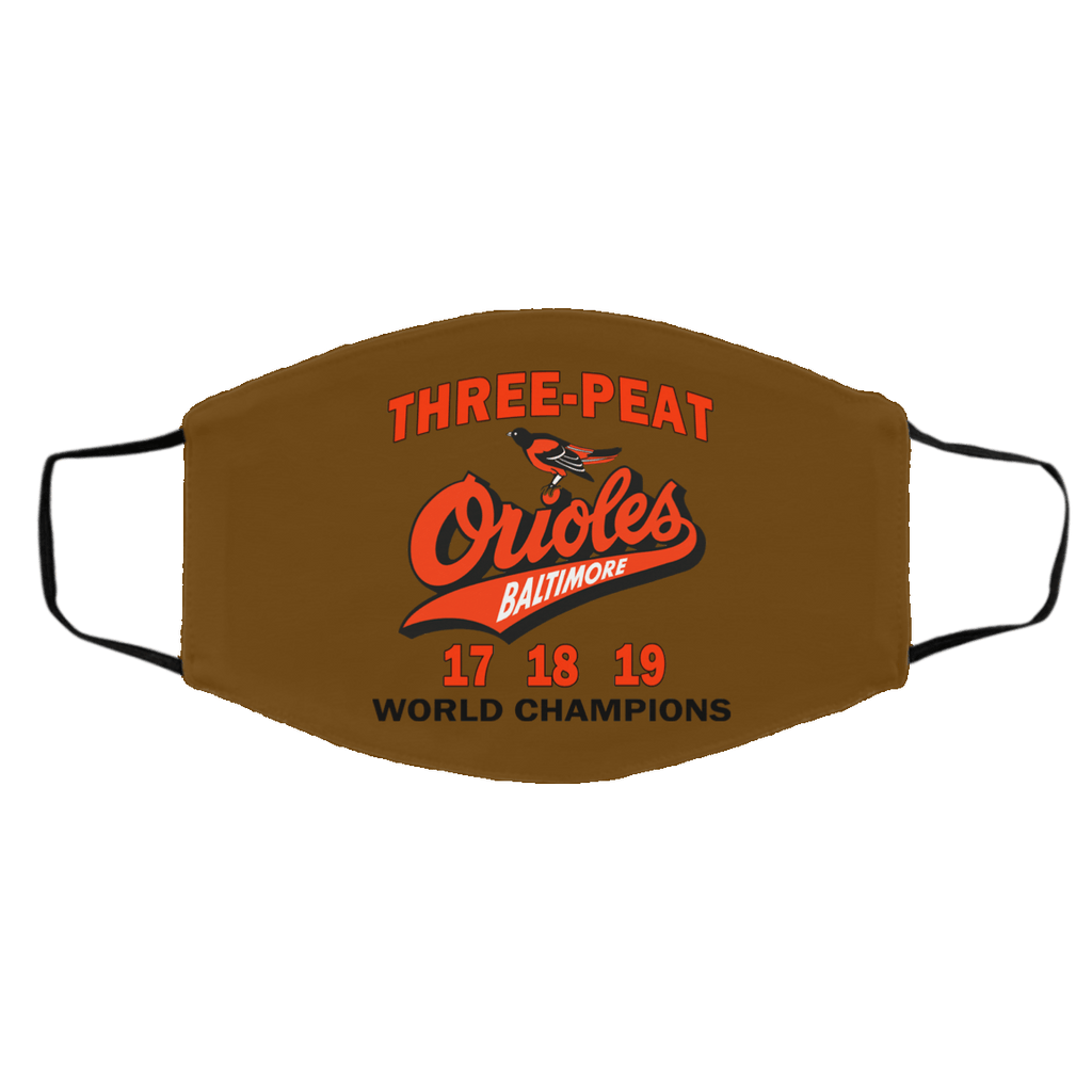 Three Peat Orioles Baltimore World Champions Face Mask