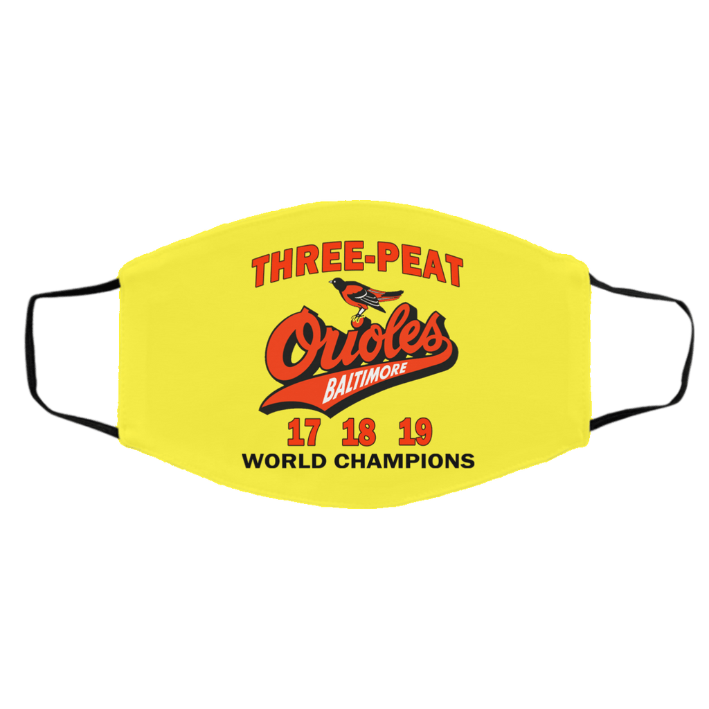 Three Peat Orioles Baltimore World Champions Face Mask