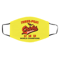 Three Peat Orioles Baltimore World Champions Face Mask