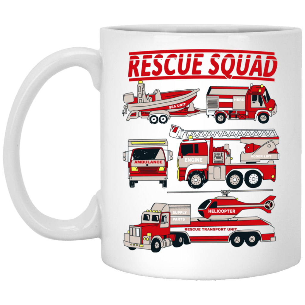 Fire Truck Rescue Squad Mug
