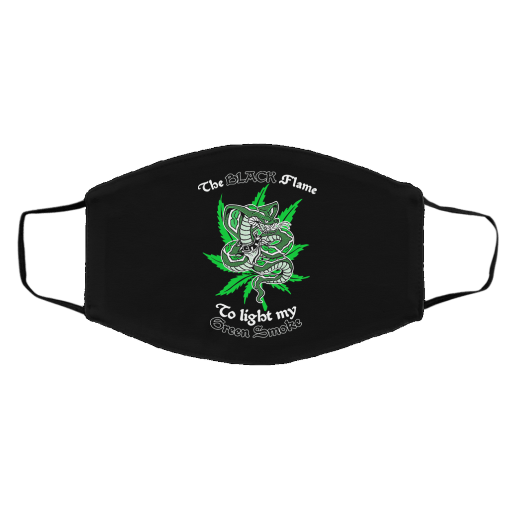 The Black Flame To Light My Green Smoke Face Mask