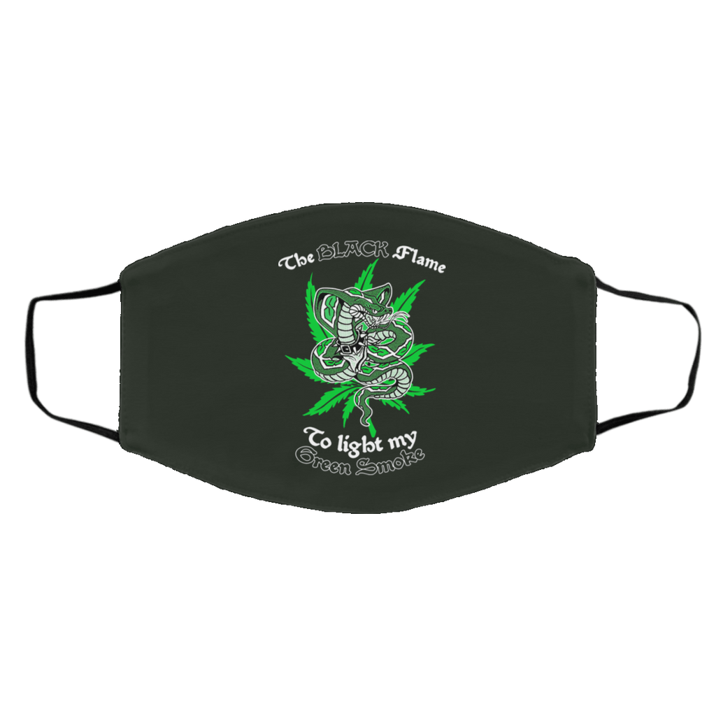 The Black Flame To Light My Green Smoke Face Mask