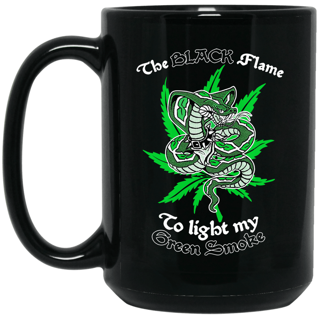 The Black Flame To Light My Green Smoke Mug