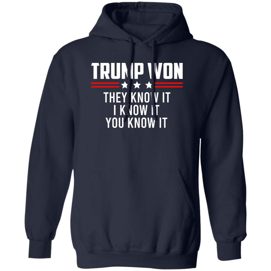 Trump Won They Know It I Know It You Know It Shirt, Hoodie, Tank
