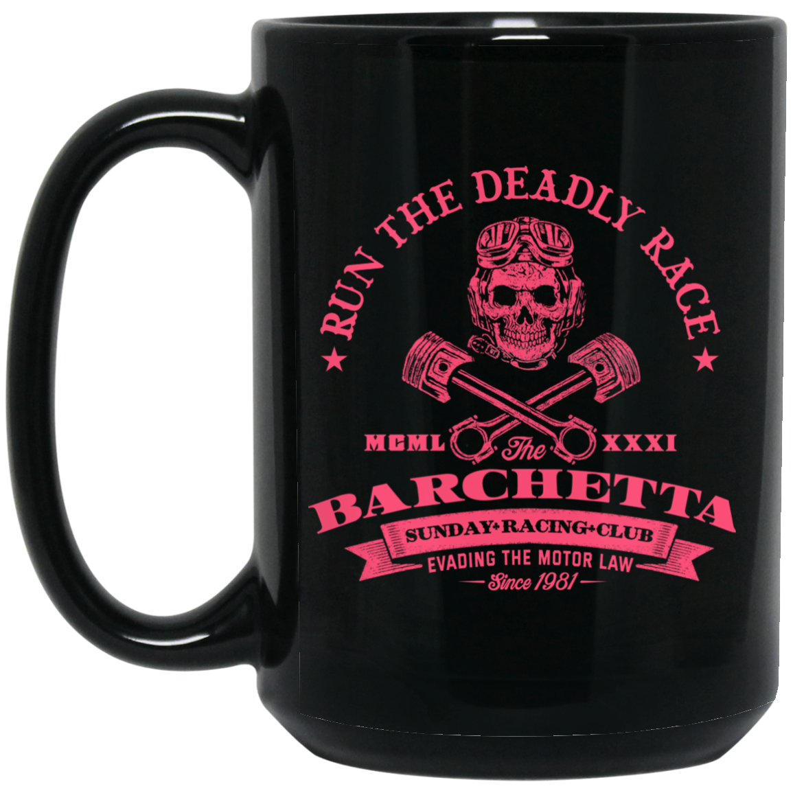 Barchetta Sunday Racing Club Run The Deadly Race Mug