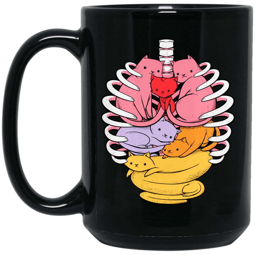 Anatomicat Anatomy Cat Black Mug