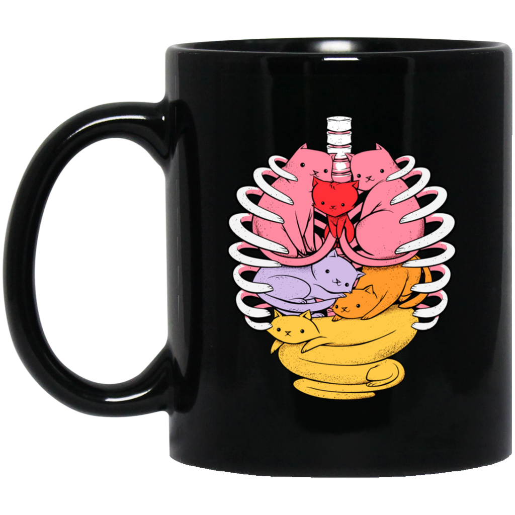 Anatomicat Anatomy Cat Black Mug