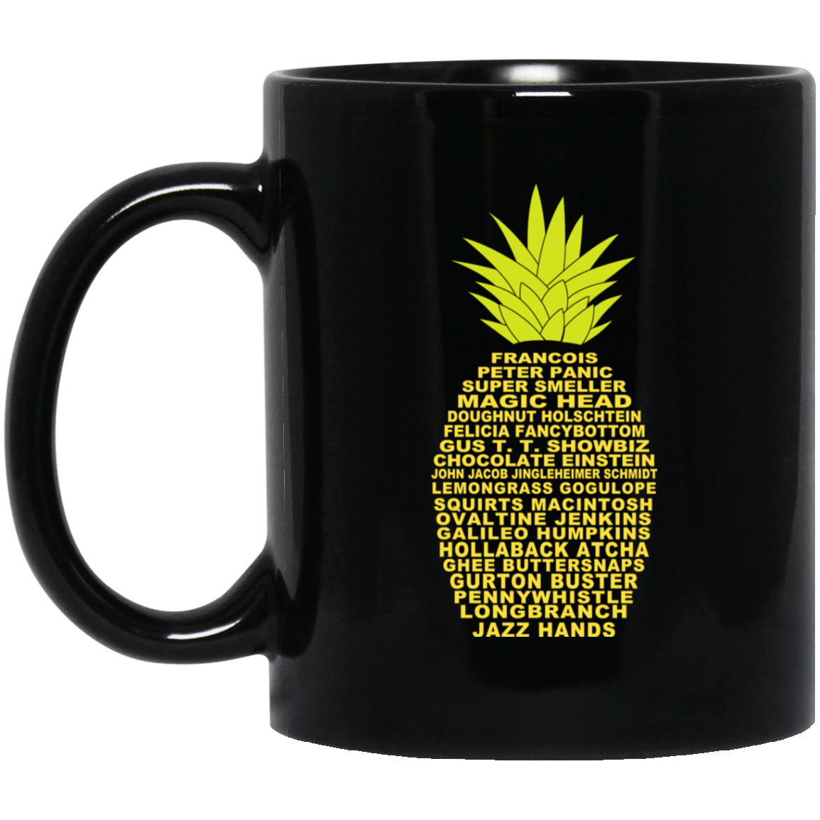 Francois Peter Panic Super Smeller Magic Head Doughnut Holschtein Felicia Fancybottom Gus T Mug