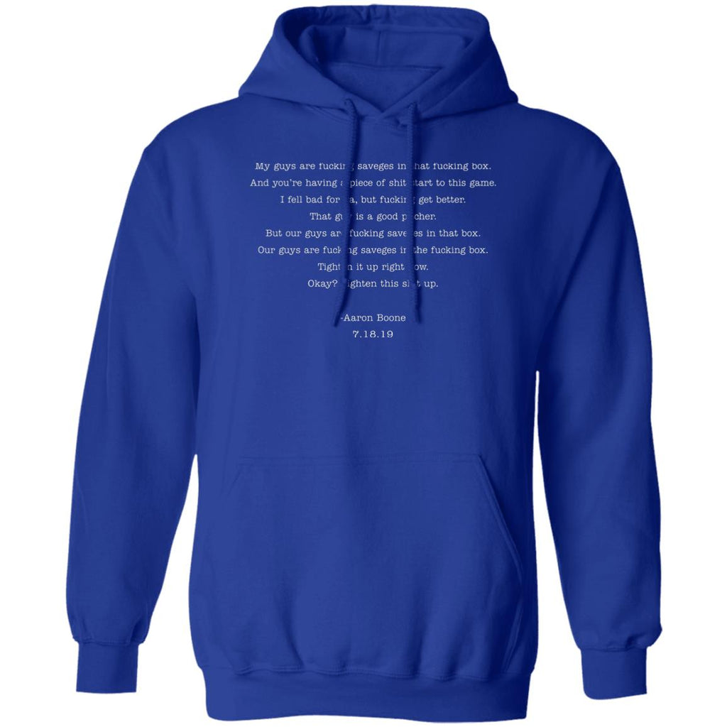 Yankees Aaron Boone My Guys Are Fucking Savages In That Fucking Box Shirt, Hoodie, Tank