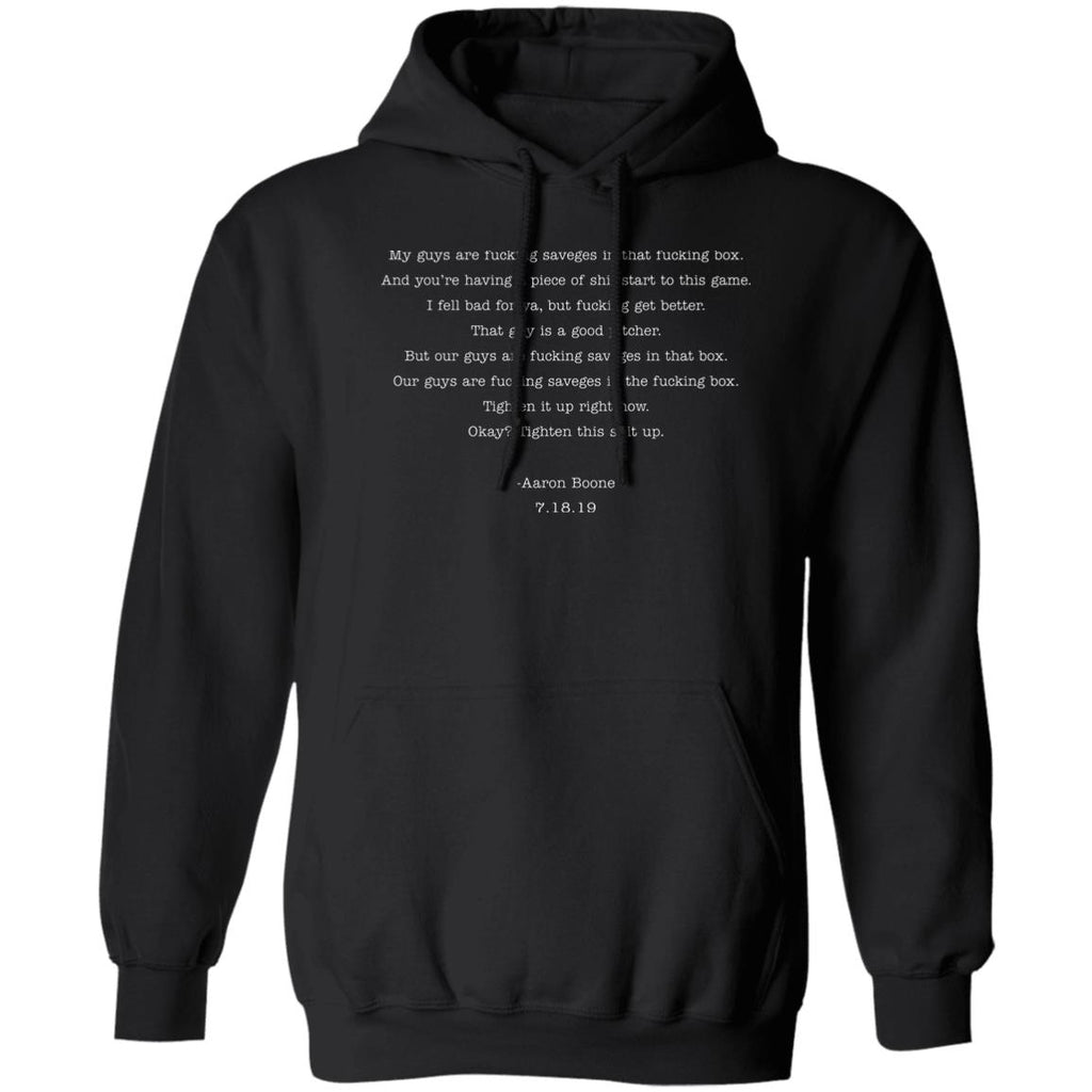 Yankees Aaron Boone My Guys Are Fucking Savages In That Fucking Box Shirt, Hoodie, Tank