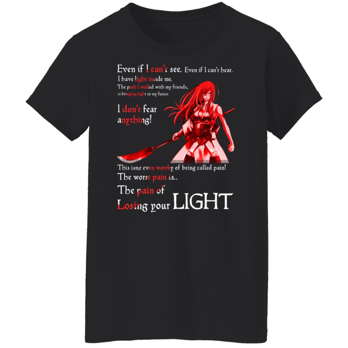 Fairy Tail Erza Scarlet Kimono Even If I Can’t See Even If I Can’t Bear Shirt, Hoodie, Tank