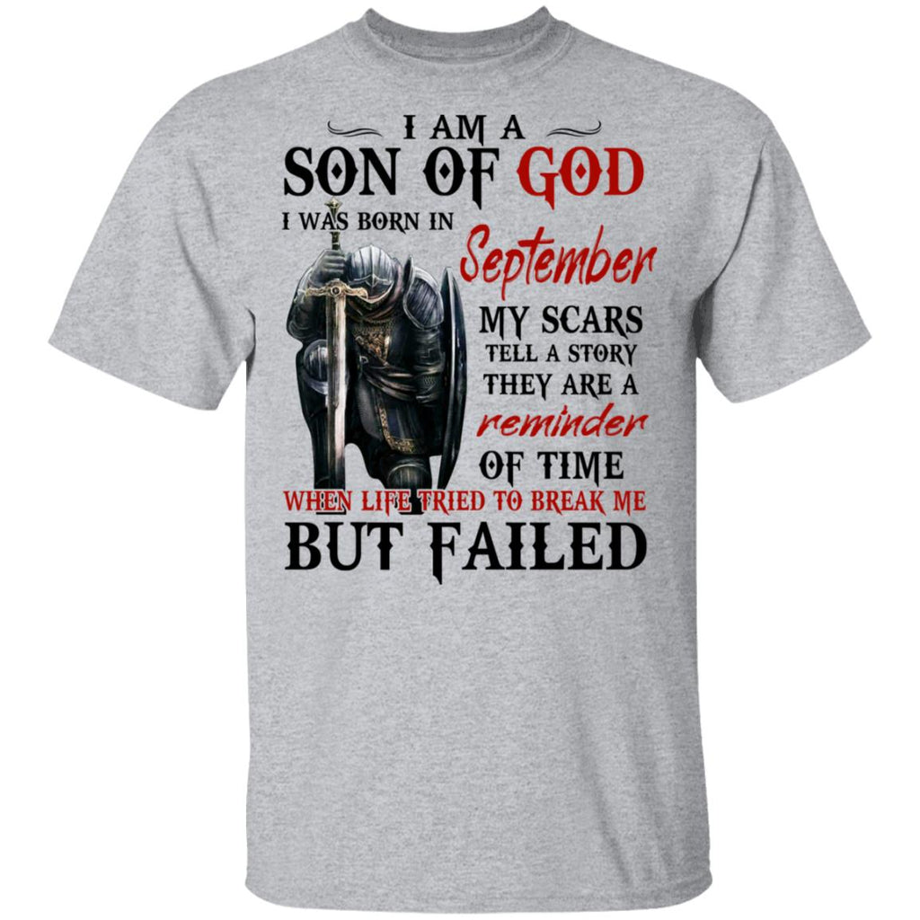 I Am A Son Of God And Was Born In September Shirt, Hoodie, Tank