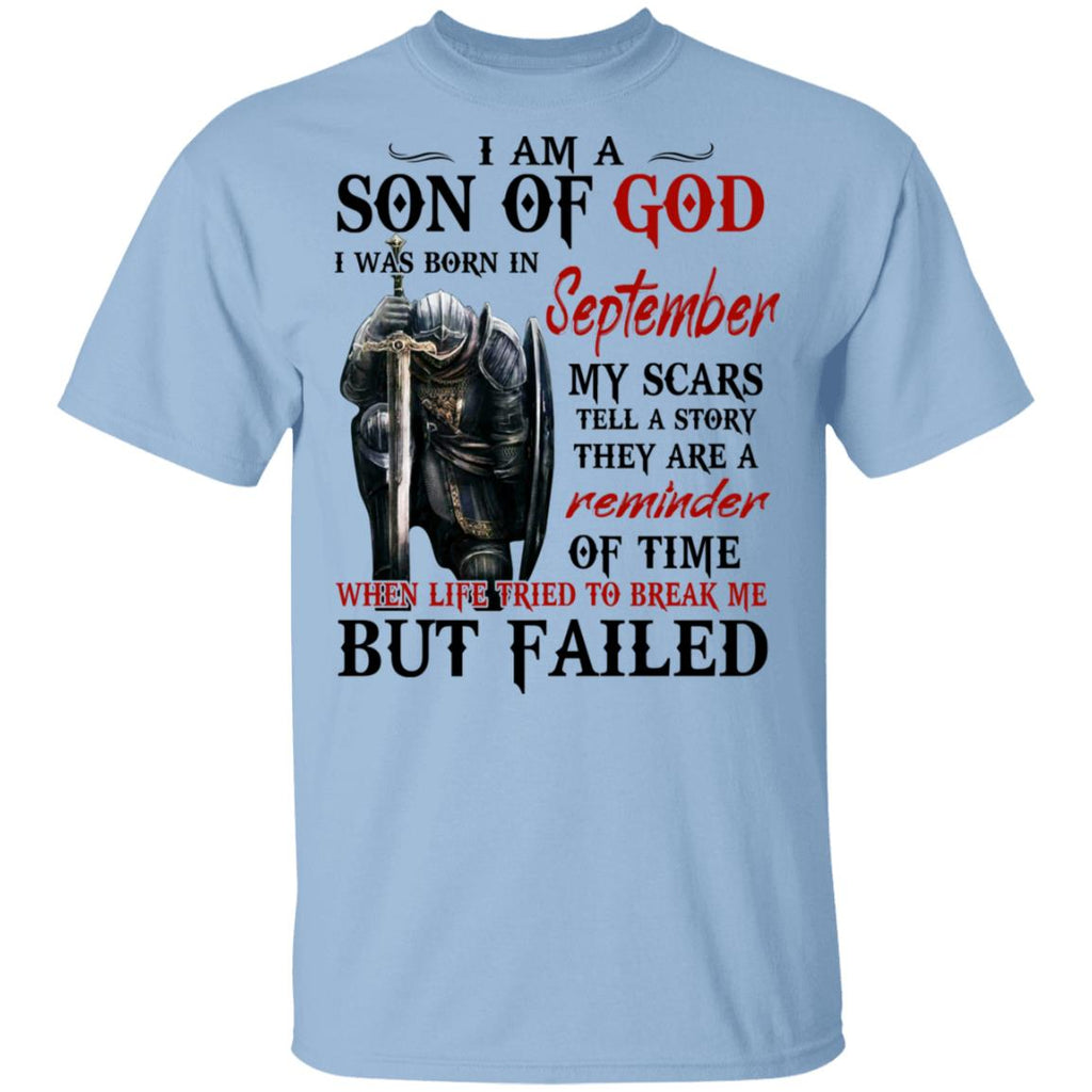 I Am A Son Of God And Was Born In September Shirt, Hoodie, Tank