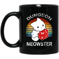Dungeon Meowster Retro Vintage Funny Cat Mug