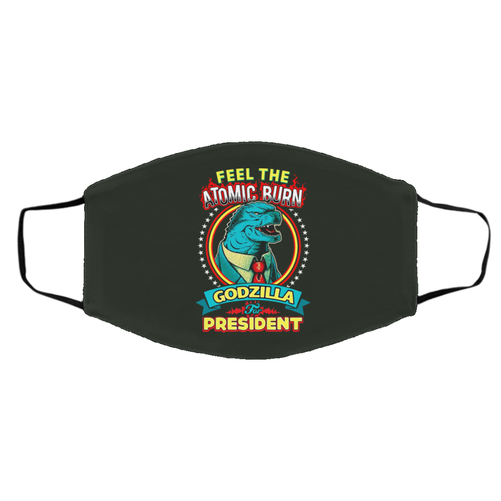 Feel The Atomic Burn Godzilla For President Face Mask