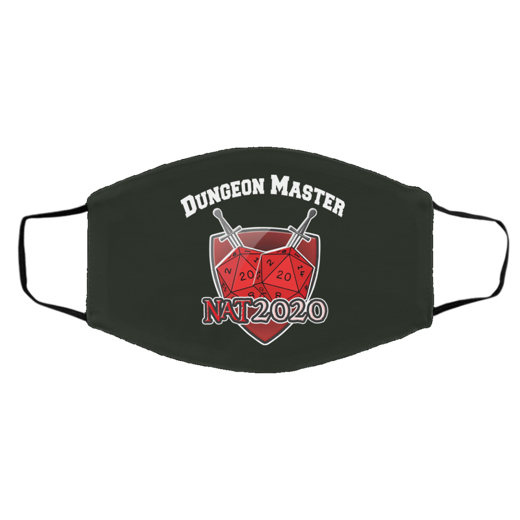 Dungeon Master Nat 20 DnD D20 Dungeons Dragons Face Mask