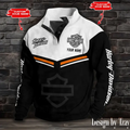 Personalized Haarleyy Davidson Colorful Stand Collar Sweatshirt