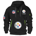 Pittsburgh Steeler Quarter Zip Hoodie Tactical Hoodie