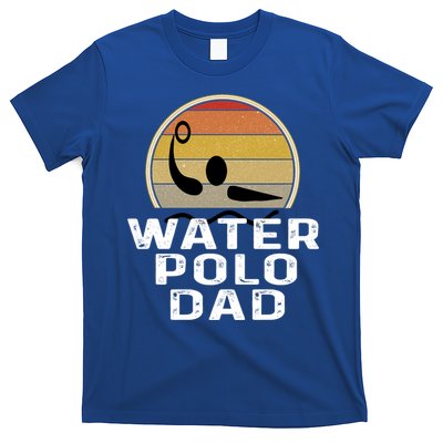 Retro Water Polo Dad Father Swimmer Swimming Sunset Cute Gift T-Shirt