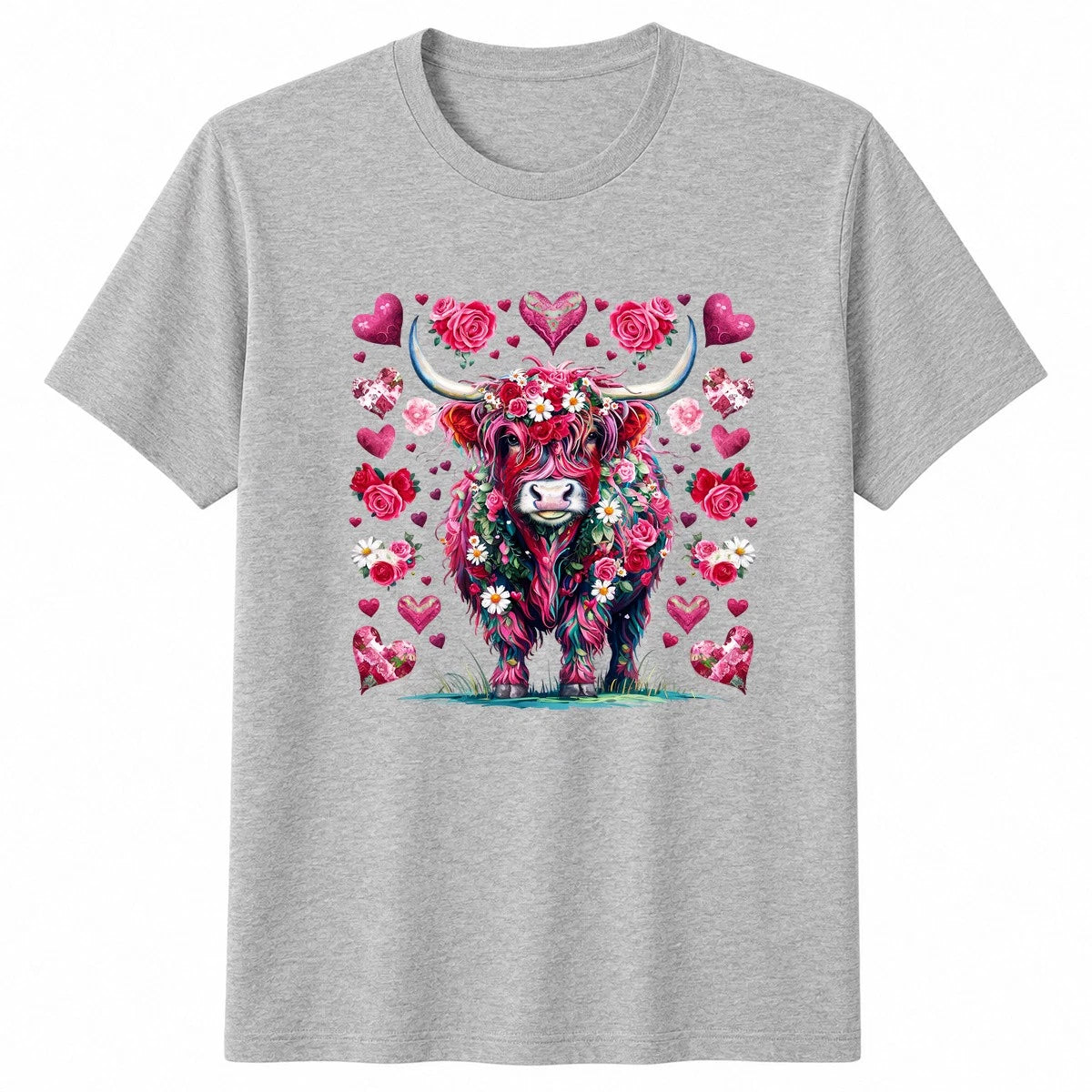 Cute Animals T-Shirt Cattle Country Valentines Day Gift