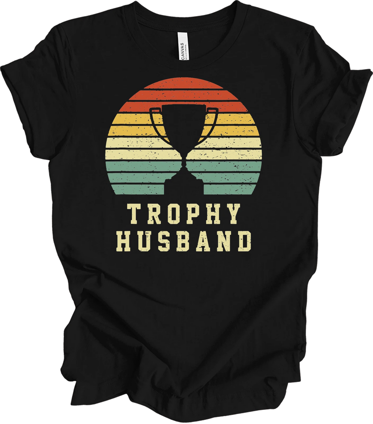 Trophy Husband T-Shirt Funny Retro Graphic Tee Cool Father Dad Gift Vintage Styl
