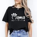Dog Mama T-Shirt gift Dog owner paw dog mom Unisex tee Black Navy Dark Heather