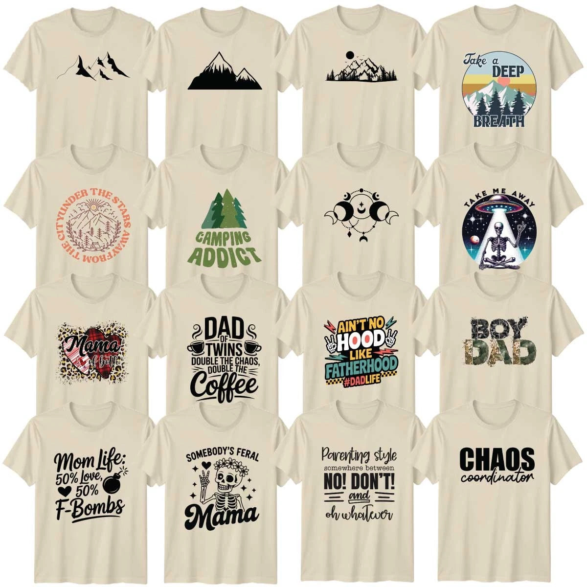 Funny Parenting Outdoor Adventure Adult T-Shirt Motherhood Family Gift