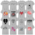 Minimalist Valentines Hearts Abstract Art T-Shirt Valentines Day Gift