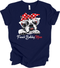 French Bulldog Mom Shirt Funny Frenchie Mom Gift Dog Mama Tee Bandana & Glasses