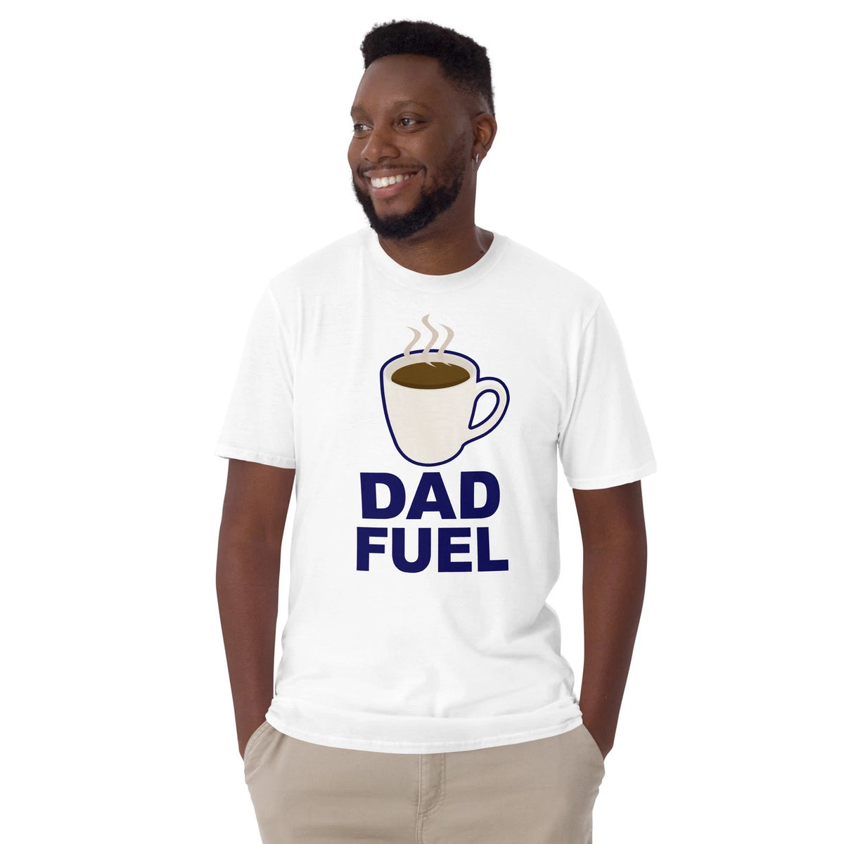 Dad Fuel – Coffee Powered Dad Design Short-Sleeve Unisex T-Shirt